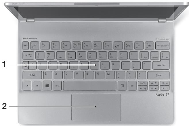 ACER ASPIRE S7-191 - Billentyüzetnézete - 1