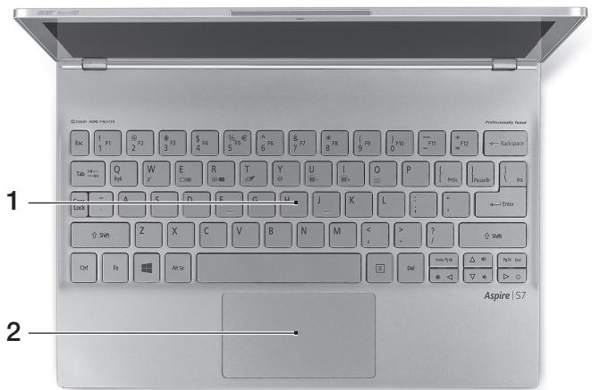 ACER ASPIRE S7-191 - Изглед на клавиатурата - 1