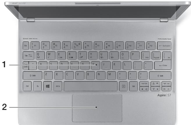 ACER ASPIRE S7-191 - Tastatūras skats - 1