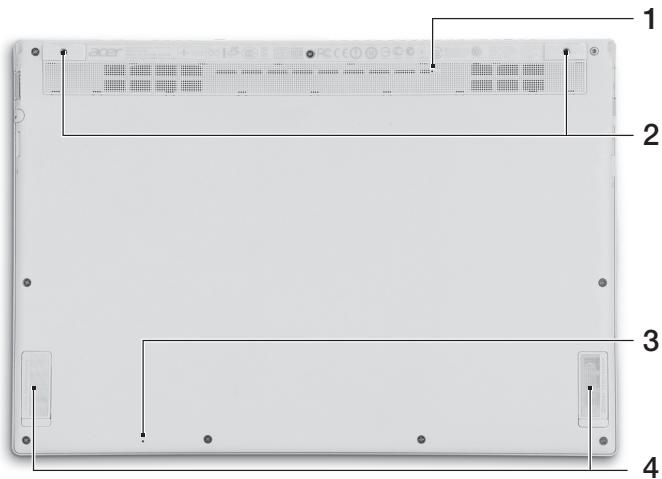 ACER ASPIRE S7-191 - 底视图 - 1