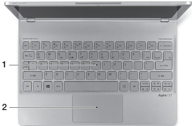 ACER ASPIRE S7-191 - Pohlad na klávesnicu - 1