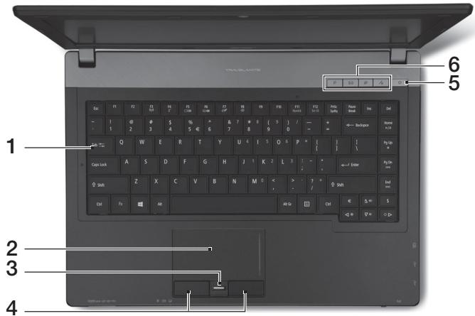 ACER TRAVELMATE P643-V - Klavye görünümü - 1