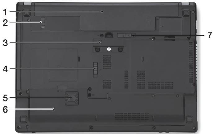ACER TRAVELMATE P643-V - Pogled od spodaj - 1