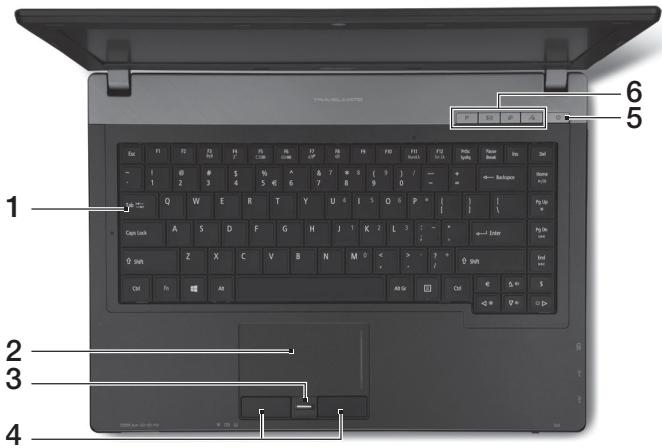 ACER TRAVELMATE P643-V - Toetsenbord-overzicht - 1
