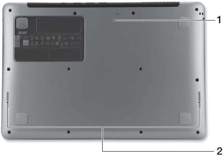 ACER ASPIRE S3-371 - Изглед отдолу - 1
