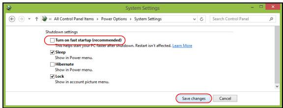ACER ASPIRE V3-771G-73636G1TMAII - Désactiver le démarrage rapide - 4