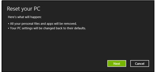 ACER ASPIRE V3-771G-73636G1TMAII - Achtung: Beim Wiederherstellen der Werkseinstellungen werden alle Dateien auf der Festplatte gelöscht. - 1