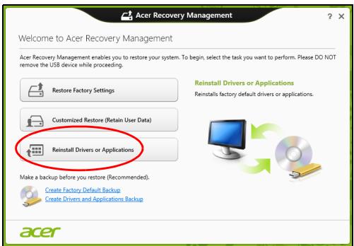 ACER ASPIRE V3-771G-73636G1TMAII - Draiverite ja rakenduste uesti installmentine - 1