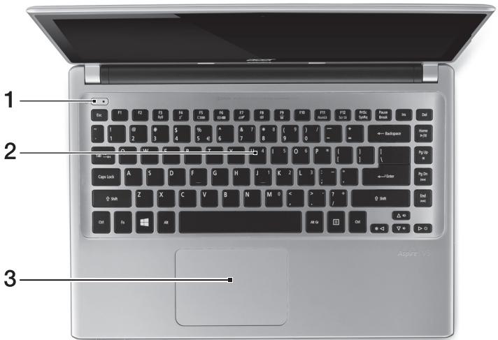 ACER ASPIRE V5-431PG - Klavye görünümü - 1