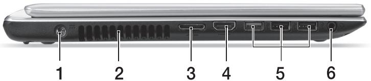 ACER ASPIRE V5-431PG - Left view - 1