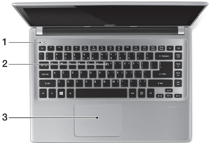 ACER ASPIRE V5-431PG - Изглед на клавиатурата - 1