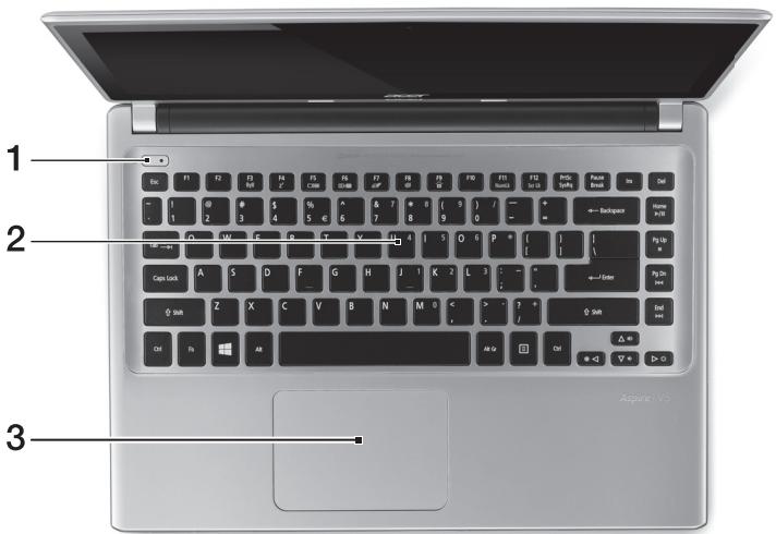 ACER ASPIRE V5-431PG - 键盘视图 - 1