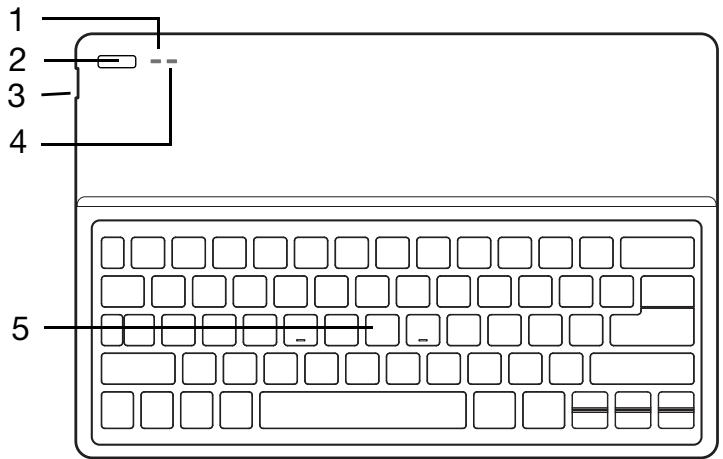 ACER W701 - Vue frontale du clavier - 1