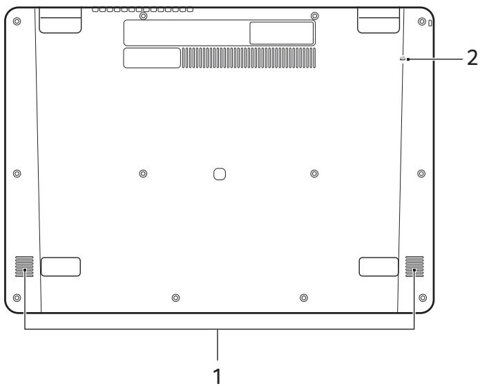 ACER ASPIRE R5-431T - Vue de la base - 1