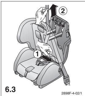 RECARO YOUNG EXPERT PLUS - Montage avec ceinture à trois points : - 1