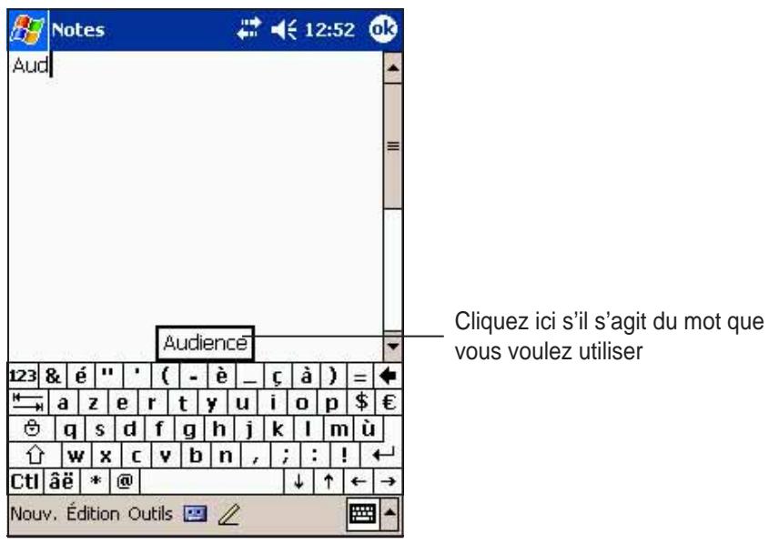 ASUS MYPAL A716 - Saisir du texte avec le clavier virtuel: - 1