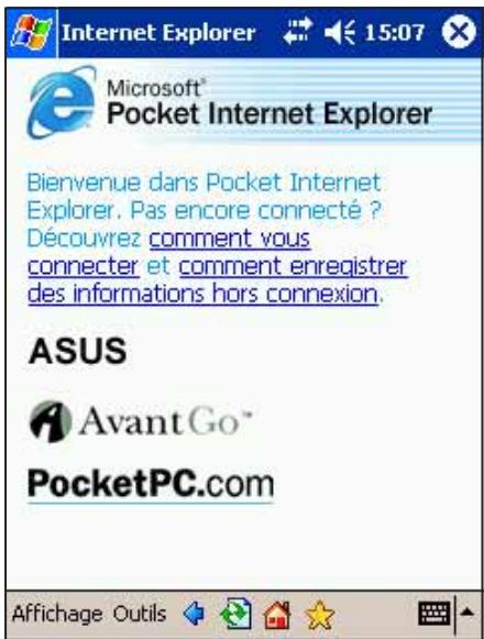 ASUS MYPAL A716 - Pour lancer Pocket Internet Explorer: - 2