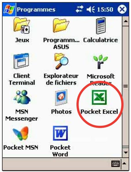 ASUS MYPAL A716 - Pour creer un nouveau document Excel: - 1