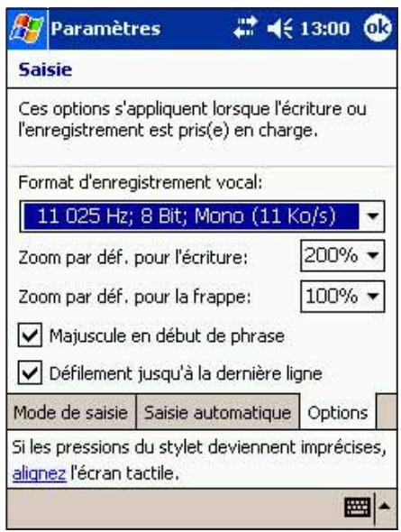 ASUS MYPAL A716 - Pour modifier le format d'enregistrement: - 1