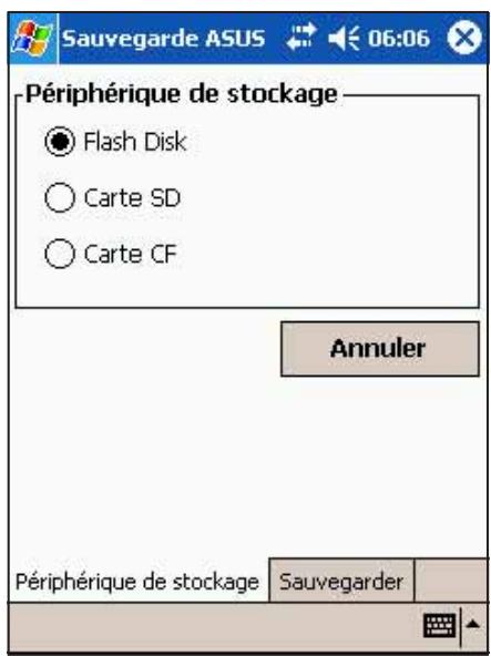 ASUS MYPAL A716 - Sauvegarder uniquement les données PIM de votre Pocket PC: - 1