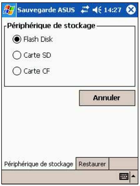 ASUS MYPAL A716 - Pour restaurer les données PIM: - 1