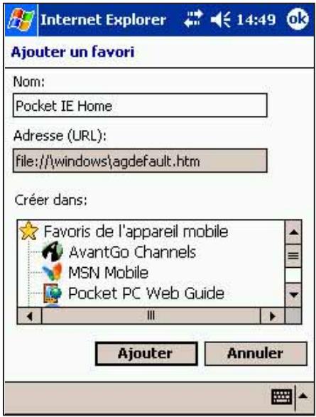 ASUS MYPAL A716 - Pour ajouter un favori: - 1