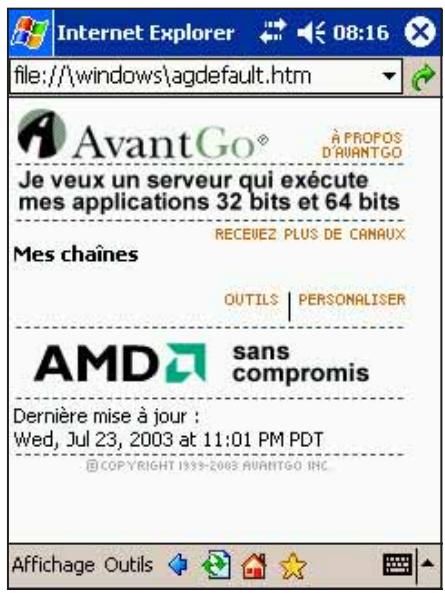 ASUS MYPAL A716 - Pour lancer AvantGo: - 1