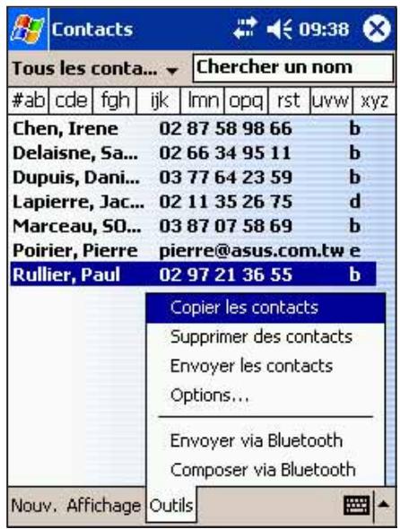 ASUS MYPAL A716 - Pour envoyer des données via Bluetooth: - 2