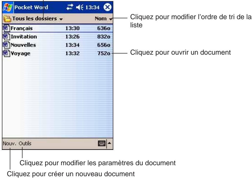ASUS MYPAL A716 - Ouvrir un document Pocket Word existant - 1
