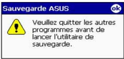 ASUS MYPAL A716 - Pour acceder à l'utilitaire de Sauvegarde ASUS: - 2