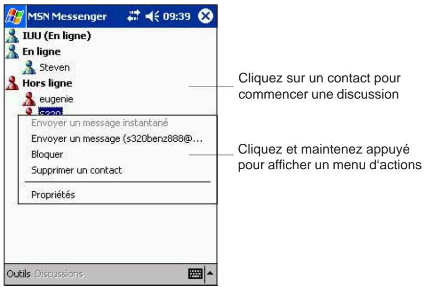 ASUS MYPAL A716 - Travailler avec des contacts - 1