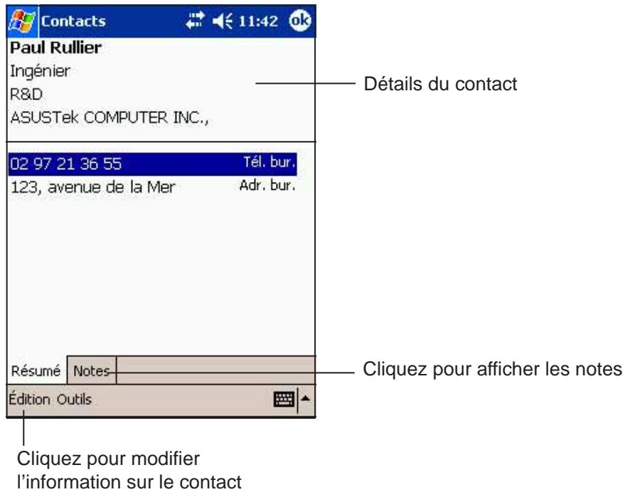 ASUS MYPAL A716 - Utiliser l'écran de sommaire - 1