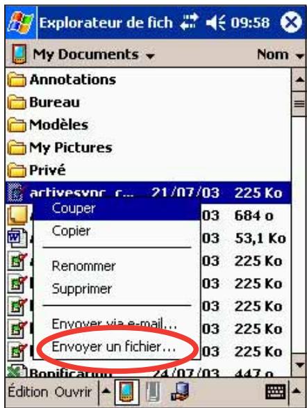ASUS MYPAL A716 - Pour envoyer des informations: - 1