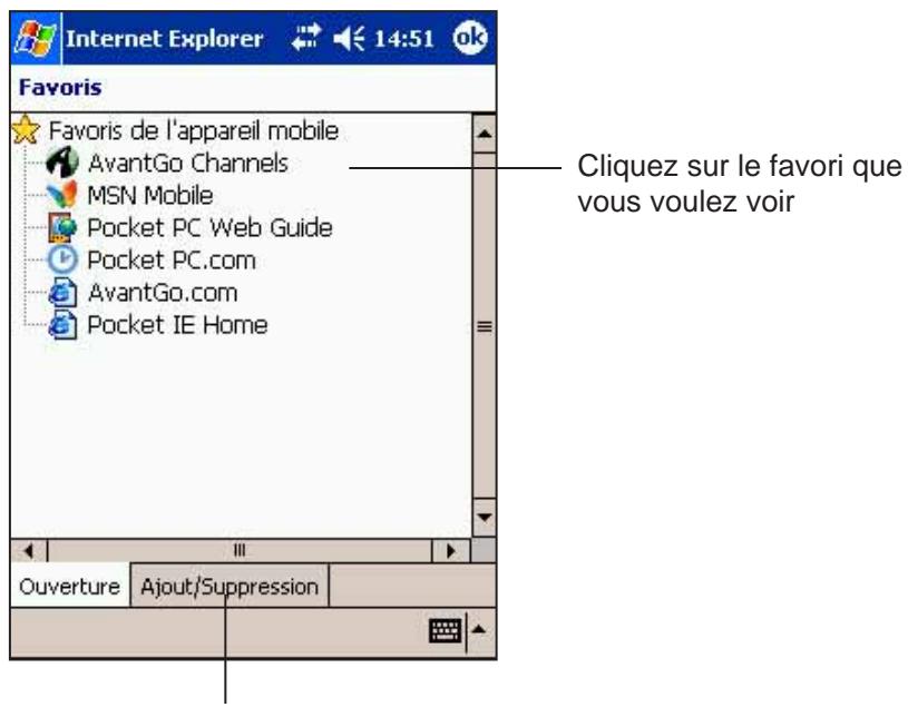 ASUS MYPAL A716 - Pour voir les+favoris du péripérisque mobile et les canaux: - 1