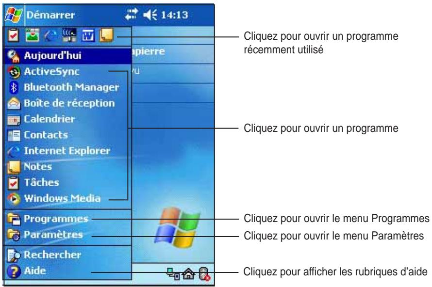 ASUS MYPAL A716 - Menu Demarrer - 1