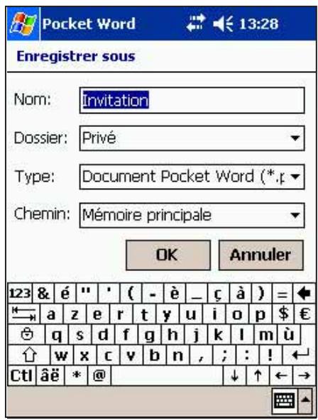 ASUS MYPAL A716 - Pour spécifique les options de sauvegarde : - 1