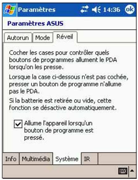ASUS MYPAL A716 - Modifier le paramètre Source du réveil: - 1