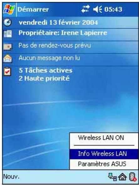 ASUS MYPAL A716 - Configuration du Wireless LAN - 1