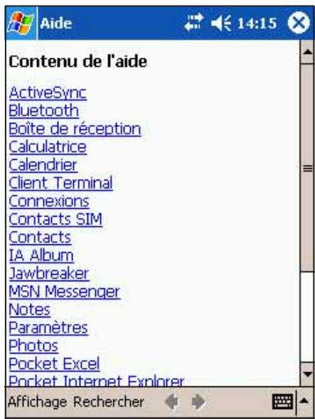 ASUS MYPAL A716 - Pour utiliser la fonction Aide: - 1