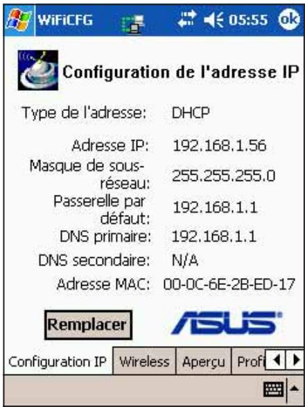 ASUS MYPAL A716 - Configuration de l'adresse IP - 1