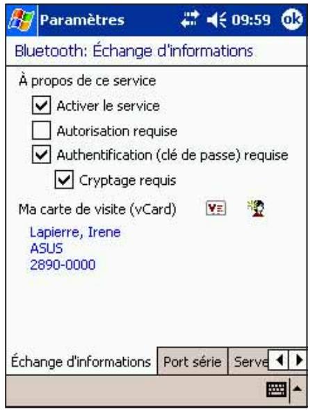 ASUS MYPAL A716 - Échange d'informations - 1