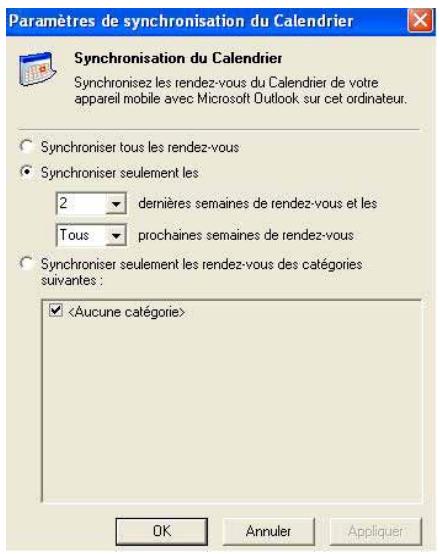 ASUS MYPAL A716 - PourCHOISIR les elements a synchroniser: - 2