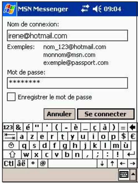ASUS MYPAL A716 - Pour vous inscrire au service MSN Messenger : - 2