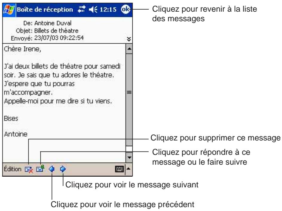 ASUS MYPAL A716 - Utiliser la liste des messages - 2