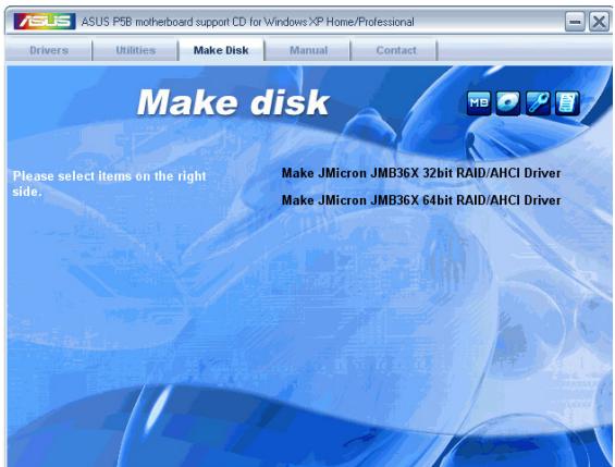 ASUS P5B DLX - Menu Make Disk - 1