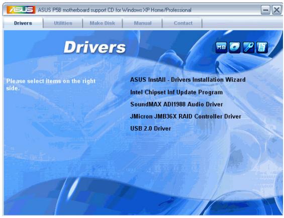 ASUS P5B DLX - Menu Drivers - 1