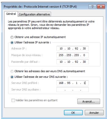 ASUS EEE PC 1225B - Utiliser une adresse IP statique : - 1