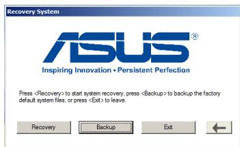 ASUS EEE PC 1225B - Utiliser la partition de restauration (restauration F9) - 3