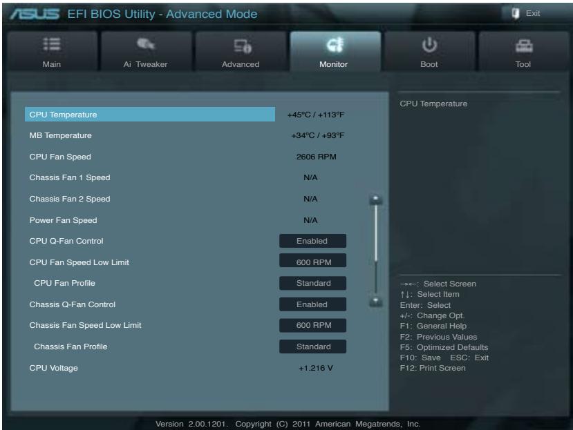 ASUS P8Z68-V LX - Menu monitor (surveillance) - 1