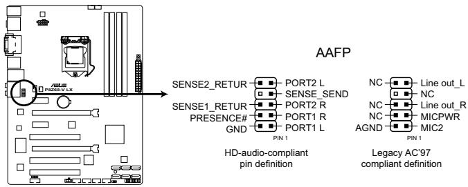 ASUS P8Z68-V LX - Connecteur pour port audio en façade (10-1 pin AAFP) - 1